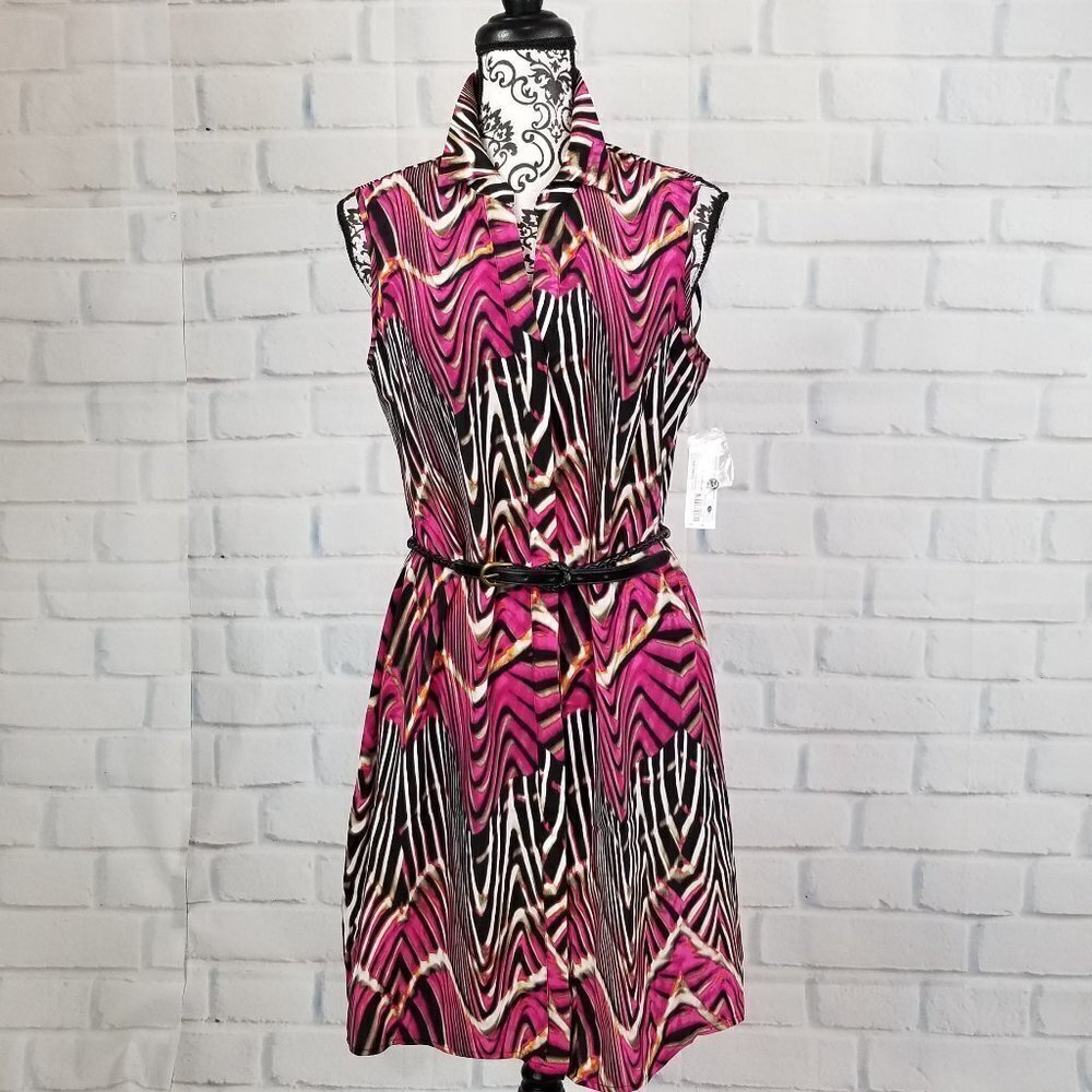 Worthington size 10 sleeveless animal print dress